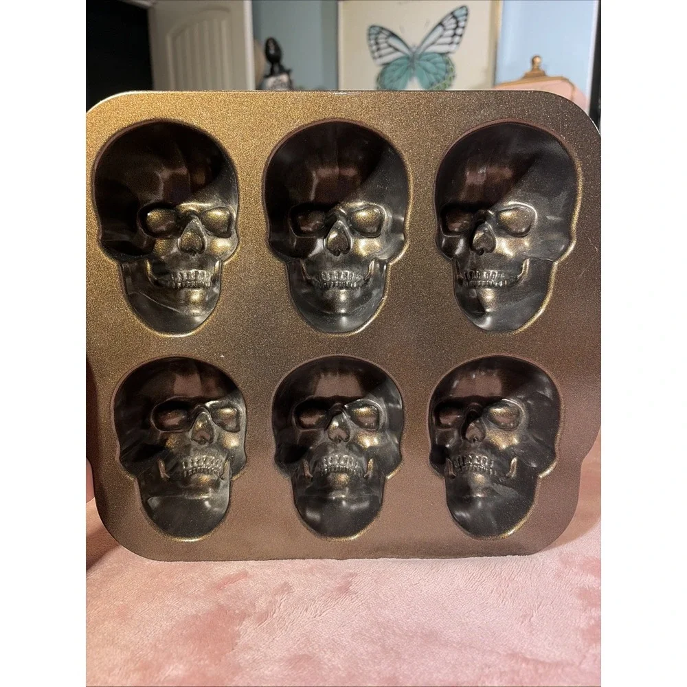 Nordic Wear Mini Skull Cakelet 5 Cups 1.18 Liters Cupcake Molds Cake Halloween